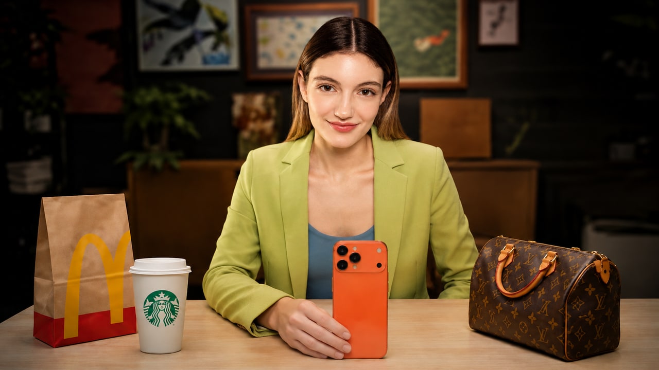 YouTube thumbnail design sample (winning version) for the video "The Silent Way You're Wasting Money on Brands" by an anonymized money management channel · 750k subs, designed by ClickTheory