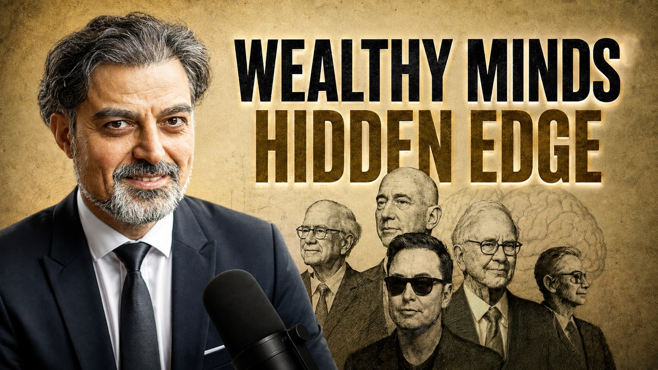 YouTube thumbnail design sample (winning version) for the video "The ETF Portfolio I'd Build If I Started Over" by an anonymized finance creator · 2.1m subs, designed by ClickTheory